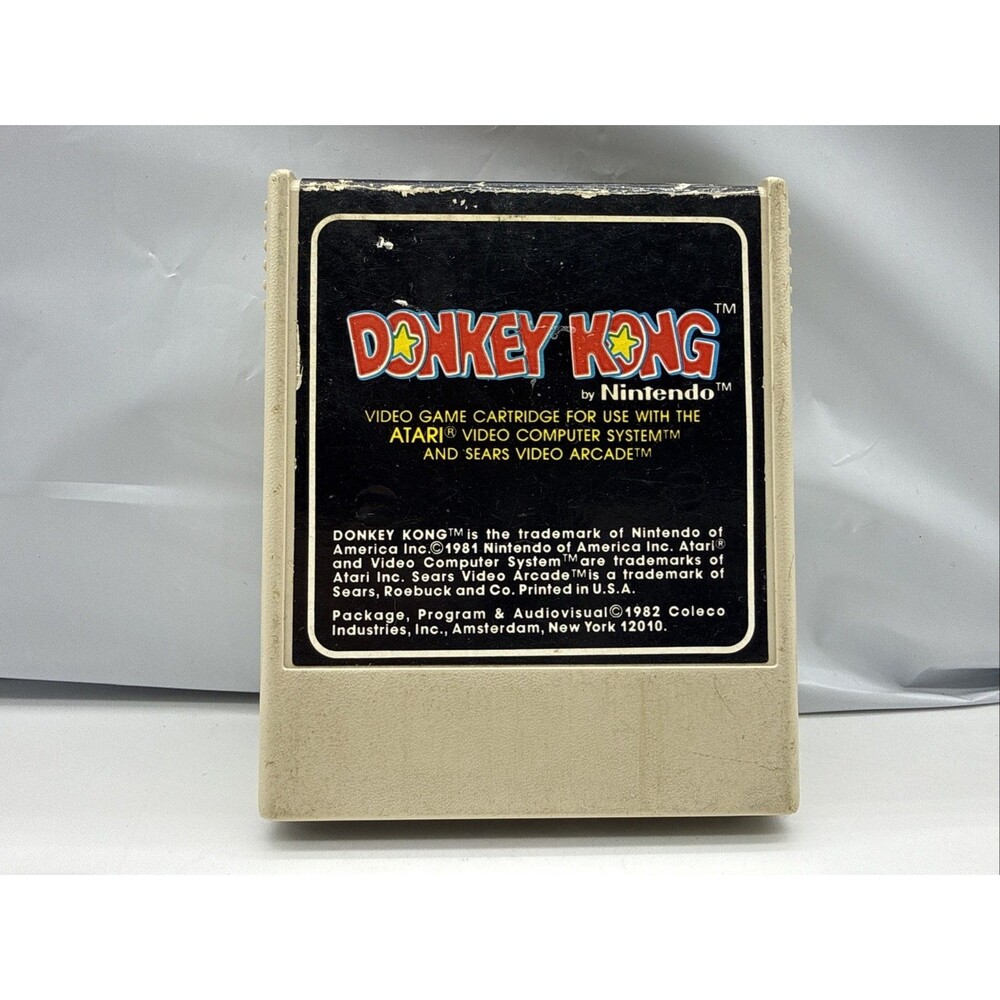 Donkey Kong Video Game Cartridge For Use With Atari